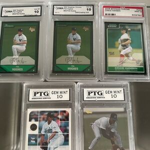 5 baseball graded cards